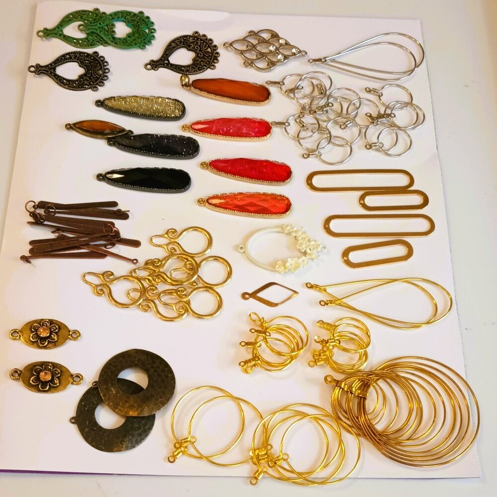 80 Pcs Jewelry Making Supplies Pendant Findings Lot for DIY Necklace Earrings